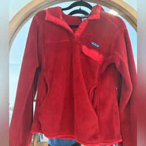 Women’s Patagonia Hooded Pullover - color: RED, size: SMALL
